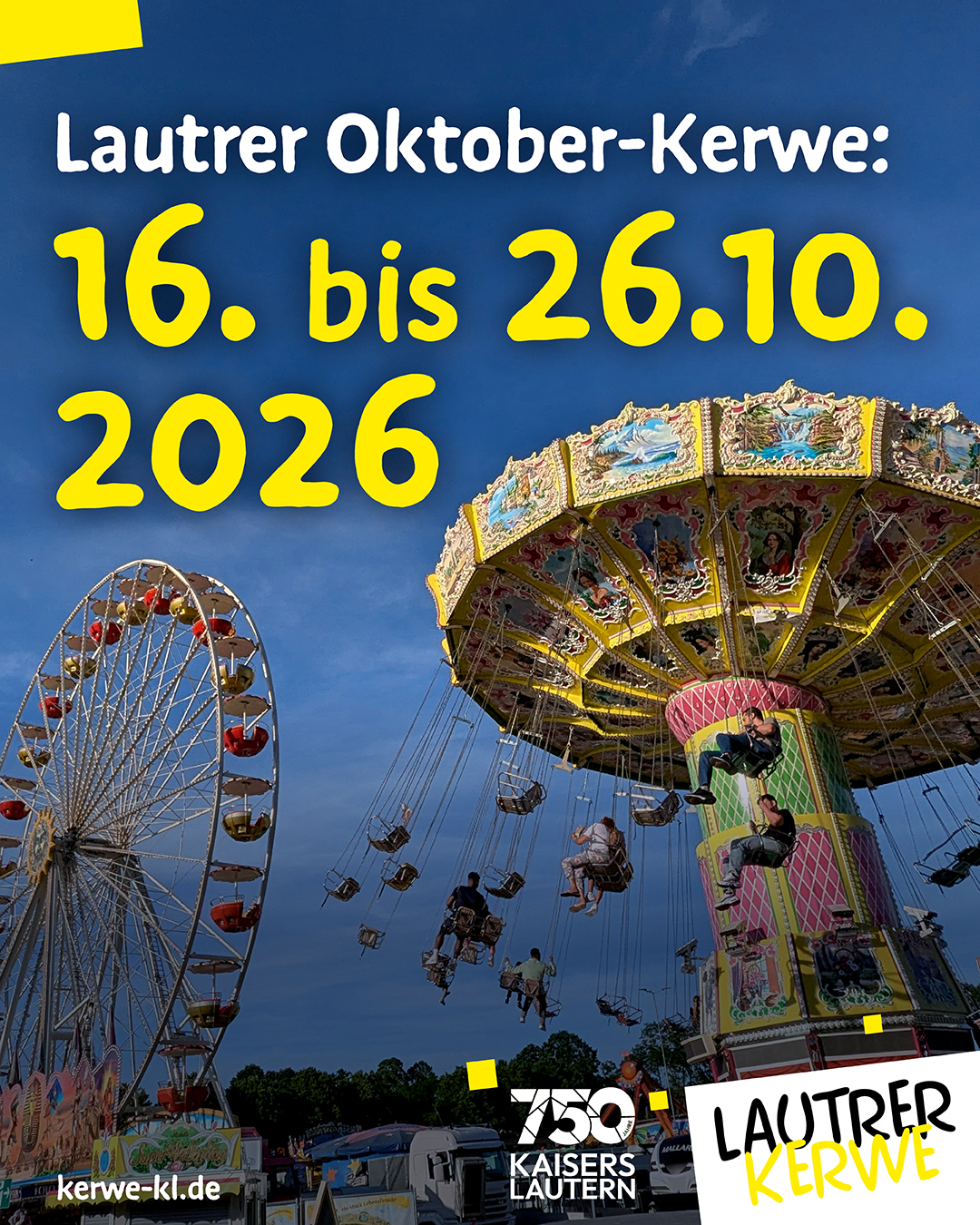 Lautrer Oktoberkerwe 2026: Termin, Öffnungszeiten & Messeplatz